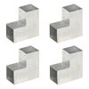 vidaXL Łączniki w kształcie L, 4 szt., galwanizowany metal, 101x101 mm