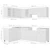 vidaXL 11-cz. zestaw szafek kuchennych, Lyon, biały, płyta wiórowa