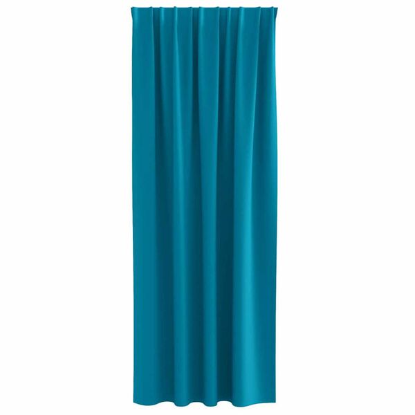 vidaXL Firany blackout z k&oacute;łkami 2 pcs Turkusowy 225 x 140 cm