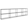 vidaXL 3-poziomowy stojak na rośliny Czarny 400 x 32 x 104 cm Stal