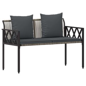 vidaXL Ławki ogrodowe 2 -Seater 116 x 56 x 75 cm polirattan