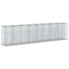 vidaXL Podniesione ł&oacute;żko gabionowe 2 szt. 330 x 50 x 80 cm srebrny