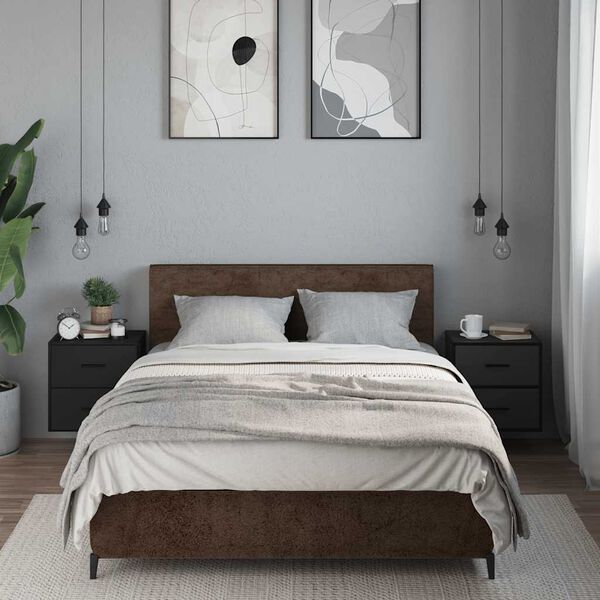 vidaXL Wiszące szafki nocne, 2 szt., czarne, 40x31x39,5 cm