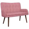 vidaXL Sofa dwuosobowa R&oacute;żowy 115 x 61 x 87 cm Aksamit