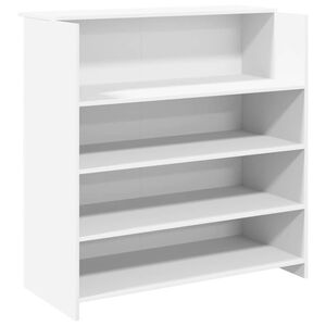 vidaXL Biurko recepcyjne białe 100x50x103,5 cm Drewno konstrukcyjne