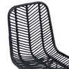 vidaXL Krzesło jadalniane 2 pcs Czarny 44 x 47 x 85 cm Rattan i żelazo
