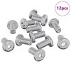 vidaXL Śruba Zablokowująca Gładki 12 szt. srebrny M6 x 12 mm Stal