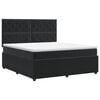 vidaXL Ł&oacute;żko kontynentalne z materacem Czarny 140 x 190 cm Welur