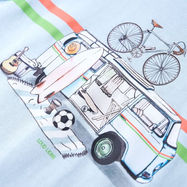 Koszulka dziecięca z kr&oacute;tkimi rękawami, jasnoniebieska, 128