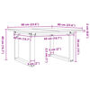 vidaXL Stolik kawowy z czworokątnymi nogami, 60x60x40 cm