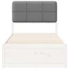 vidaXL Ramka ł&oacute;żka z tapicerowanym wezgłowiem Jasnoszary 100 x 200 cm