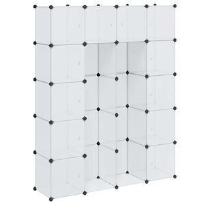 vidaXL Szafa modułowa z 14 przegrodami, biała, 37 x 146 x 180,5 cm
