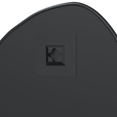 vidaXL Lustro ścienne, czarne, 60x50 cm