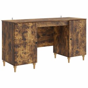 vidaXL Biurko Dąb wędzony 142,5 x 50 x 75 cm Drewno inżynieryjne