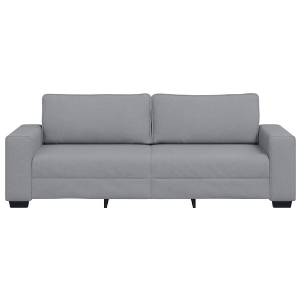vidaXL Sofa 3-osobowa, jasnoszara, 220x77x82 cm, tapicerowana tkaniną