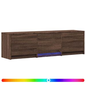 vidaXL Szafka RTV z LED 140 x 34 x 40 cm Dąb brązowy