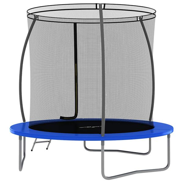 vidaXL Trampolina z akcesoriami, okrągła, 244x55 cm, 100 kg