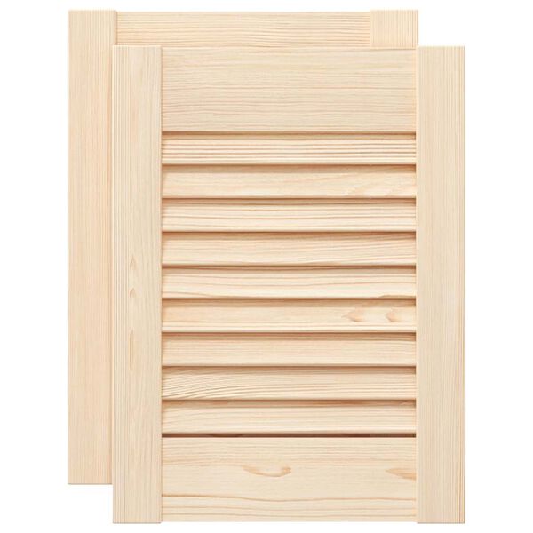 vidaXL Drzwi do szafek żaluzjowe 2szt. 39,5x29,5cm lite drewno sosnowe