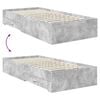 vidaXL Ramka ł&oacute;żka Betonowy szary 90 x 200 cm Materiał drewnopochodny