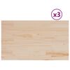 vidaXL Blaty do stolika, 3 szt., 80x47x2,5 cm, prostokątne, sosnowe