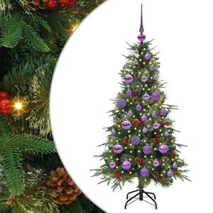 vidaXL Sztuczna choinka z zawiasami z podstawą Zielony 120 cm PE i PVC