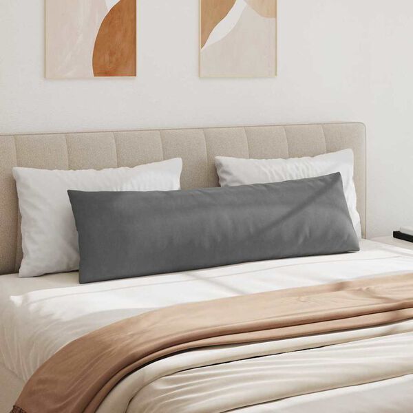 vidaXL Poduszki na sofę 2 pcs Ciemnoszary 145 x 40 cm tkanina