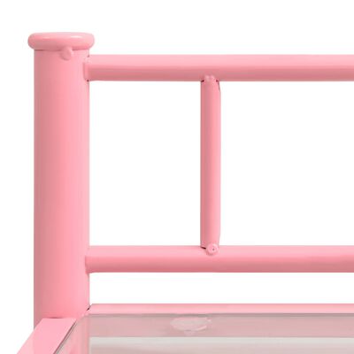 vidaXL Szafka nocna, różowo-przezroczysta, 45 x 34,5 x 60,5 cm