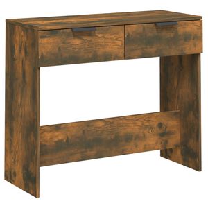 vidaXL Stolik konsolowy, przydymiony dąb, 90x36x75 cm