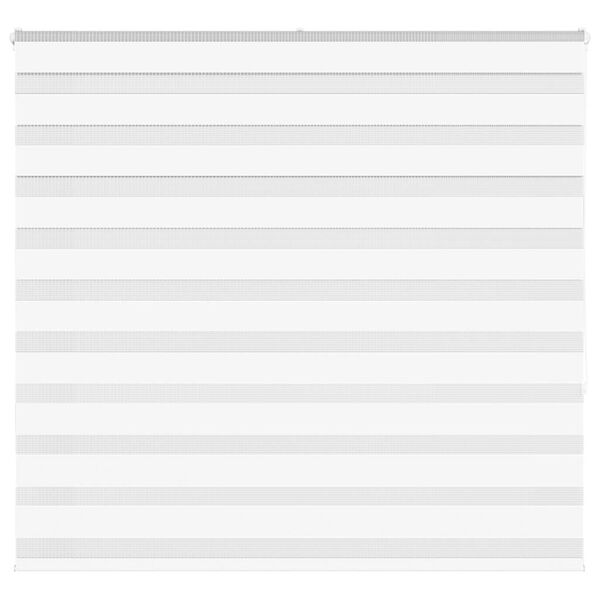 vidaXL Roleta zebra, biała, szerokość tkaniny 155,9cm, poliester