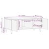vidaXL Stolik kawowy Czarny 100 x 54 x 40 cm Drewno z mango