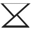 vidaXL Nogi do stołu jadalnego 2 szt. Czarne 90x(72-73,3) cm Stal