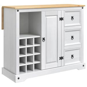 VidaXL Przechowywanie w kuchni Biały i wosk miodowy 112 x 70 x 91,5 cm