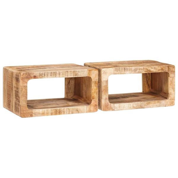 vidaXL Stolik nocny 2 pcs Brązowy 45 x 30 x 24 cm Drewno z mango