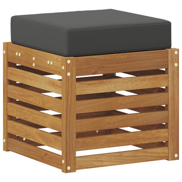 vidaXL Ławka 2 Sztuka Naturalny i Antracytowy Lite Drewno Akacji