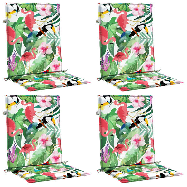 vidaXL Poduszki na krzesła z niskim oparciem, 4 szt., wielokolorowe