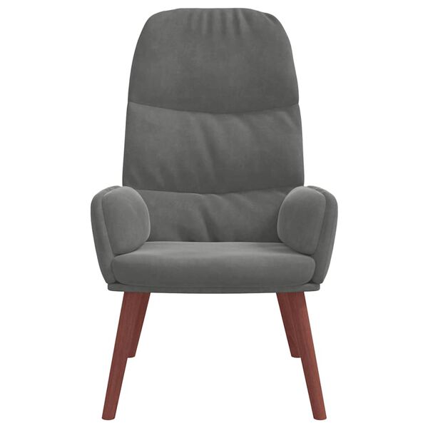 vidaXL Fotel, ciemnoszary, obity aksamitem