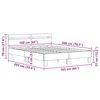 vidaXL Ramka ł&oacute;żka Stare drewno 160 x 200 cm Materiał drewnopochodny