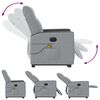 vidaXL Podnoszony fotel masujący, elektryczny, rozkładany, jasnoszary