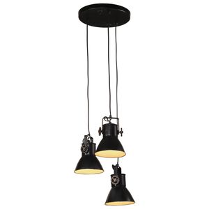 vidaXL Lampa wisząca, 25 W, czarna, 30x30x100 cm, 17 cm, E27