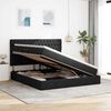 vidaXL Ł&oacute;żko z miejscem na przechowywanie i LED Czarny 160 x 200 cm