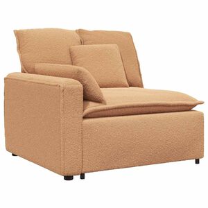 vidaXL Modułowy podłokietnik sofy modułowej z poduszkami beżowy 100 cm