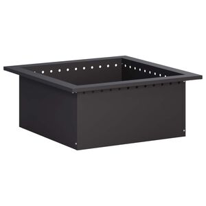 vidaXL Pierścień do ogniska Czarny 60 x 60 x 25 cm Stal