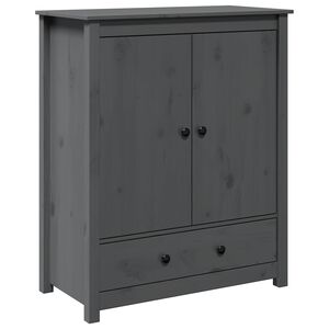 vidaXL Szafka, szara, 83x41,5x100 cm, lite drewno sosnowe