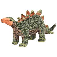 vidaXL Pluszowy stegozaur, stojący, zielono-pomarańczowy, XXL