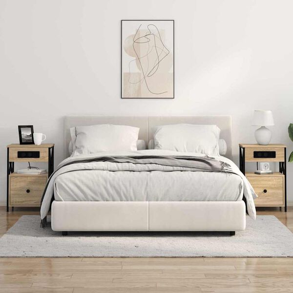 vidaXL Szafka Nocna Dąb Sonoma 40 x 31 x 60 cm Materiał drewnopochodny