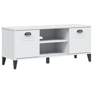 vidaXL Ławka na buty VIKEN biała 106x35x45 cm, materiał drewnopochodny