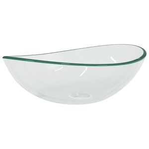 vidaXL Umywalka z bezbarwnego szkła hartowanego, 54,5x35x15,5 cm