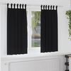 vidaXL Firany blackout z k&oacute;łkami 2 pcs Czarny 175 x 140 cm Poliester