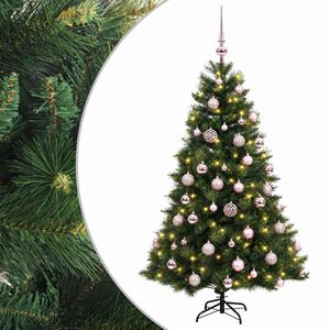 vidaXL Sztuczna choinka z bombką 120 cm 150 LED Ciepła biel