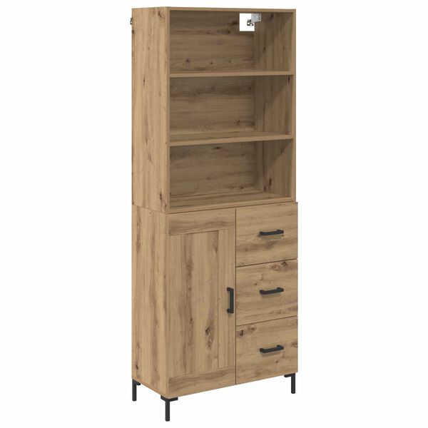 vidaXL Highboard z szufladą Dąb rzemieślniczy 69,5 x 34 x 180 cm